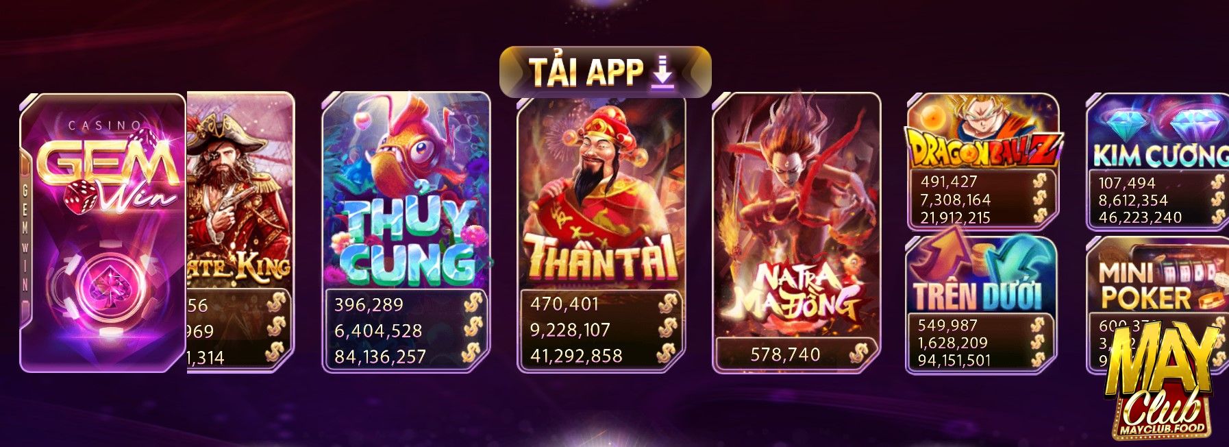 Các trò chơi hấp dẫn tại Mayclub nhiều người yêu thích