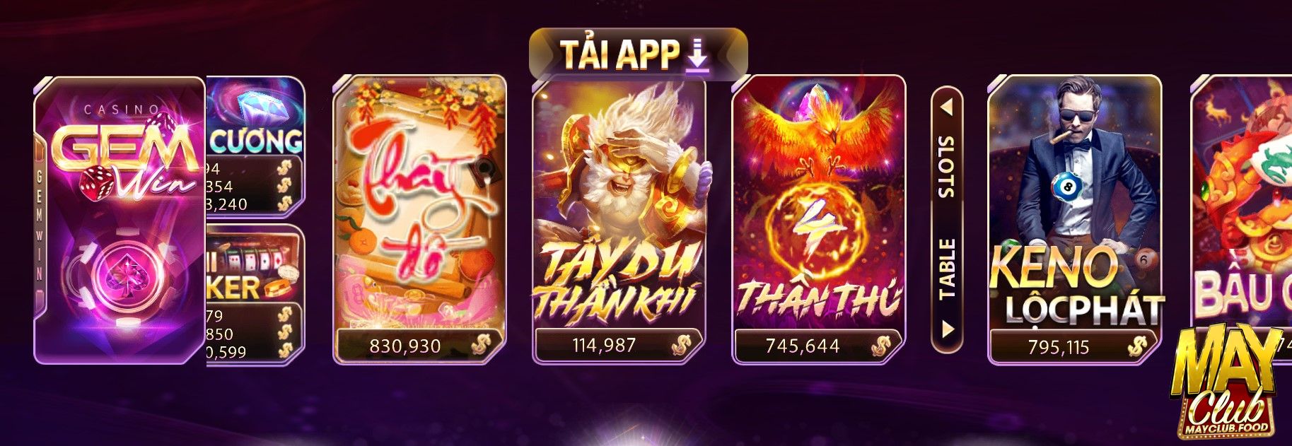 Slot game nổ hũ Mayclub có tỷ lệ nổ hũ cao